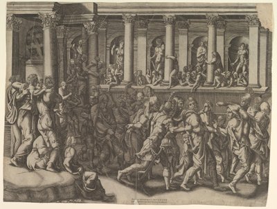 A rabok kigúnyolása, kb. 1540. alkotó: Giorgio Ghisi