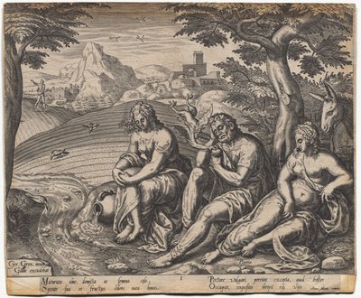 Példabeszéd a magvetőről és a magról: Az út mellett hulló mag (Gerard Van Groeningen nyomán, aktív Antwerpen 1563-1573) alkotó: Giorgio Ghisi