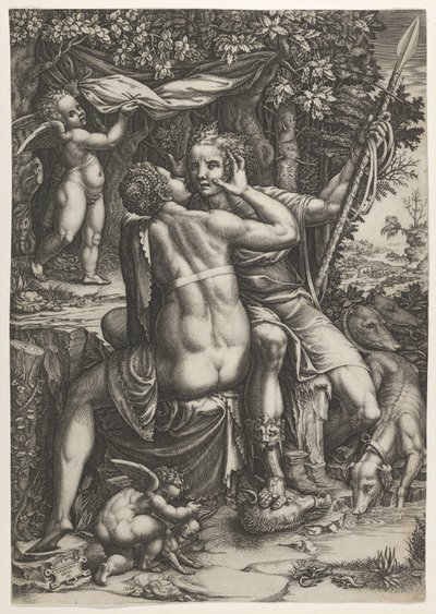 Vénusz és Adonisz, kb. 1570 alkotó: Giorgio Ghisi