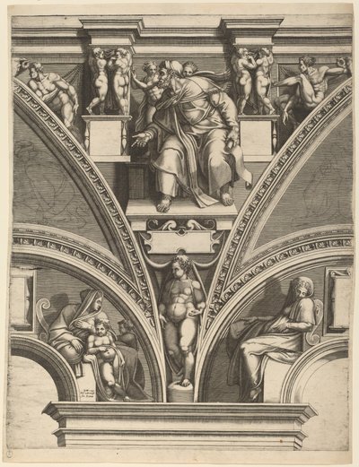 Ezékiel próféta alkotó: Giorgio Ghisi after Michelangelo