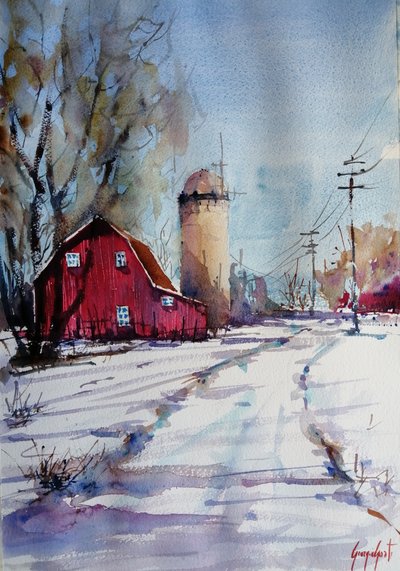 Red Barn Winter alkotó: Giorgio Gosti