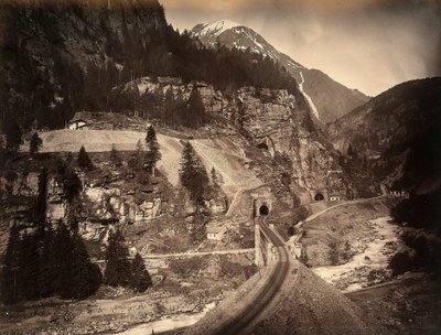 A San Gottardo vasút egy szakasza Faidóban alkotó: Giorgio Sommer
