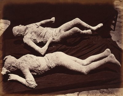 Emberi öntvények, Pompeji, kb. 1870 (fotó) alkotó: Giorgio Sommer