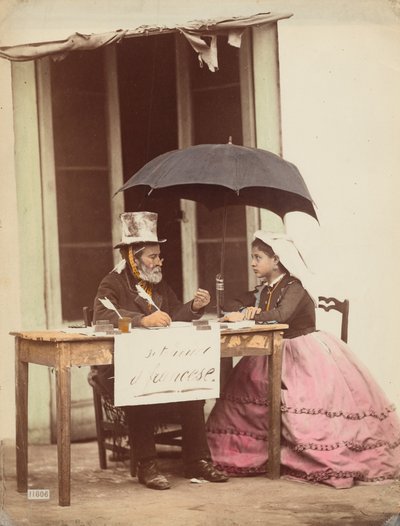 Közíró, Nápoly, 1865-1870 (fotó) alkotó: Giorgio Sommer
