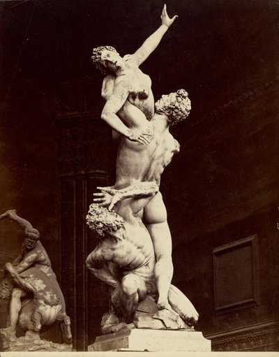 Giovanni Bologna Sabin nők elrablása című műve, Firenze alkotó: Giorgio Sommer