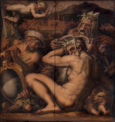 Borgo San Sepolcro és Anghiari allegóriája, 1563-1565 alkotó: Giorgio Vasari