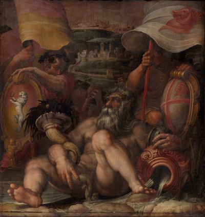 Colle val dElsa és San Gimignano allegóriája, 1563-1565 alkotó: Giorgio Vasari