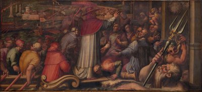 IV. Jenő pápa kiszáll Leghornba, hogy menedéket keressen Firenzében, 1563-1565 alkotó: Giorgio Vasari