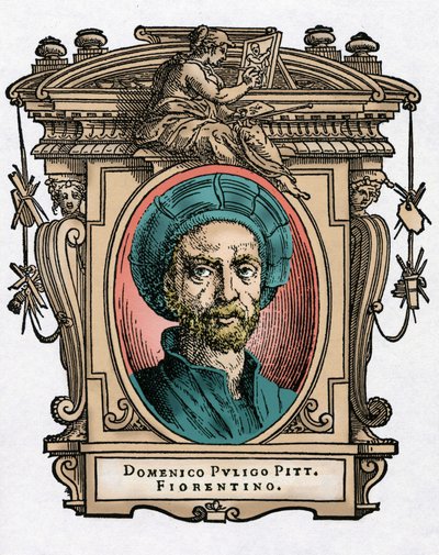 Domenico PULIGO [1492-1527] olasz festő portréja. Giorgio Vasari „" A legkiválóbb festők, szobrászok és építészek élete" (Le Vite de