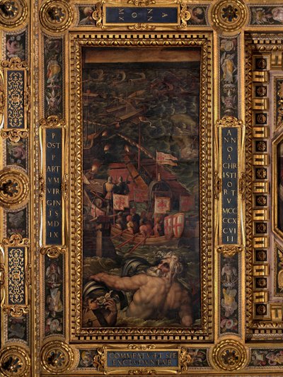 Tengeri csata firenzeiek és pisaiak között alkotó: Giorgio Vasari