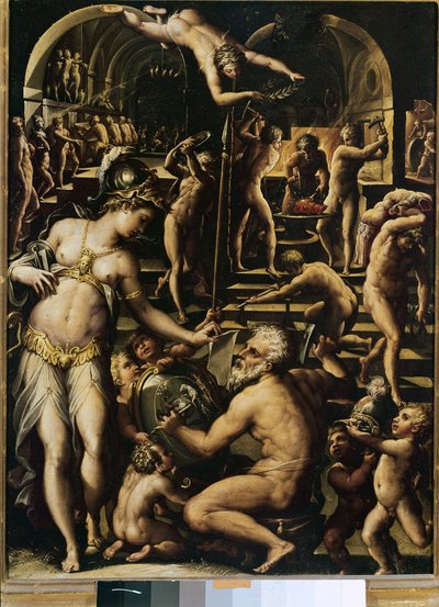 Vulkán kovácsműhelye alkotó: Giorgio Vasari