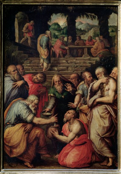 Elizeus próféta – olaj, tábla, 1566 körül alkotó: Giorgio Vasari