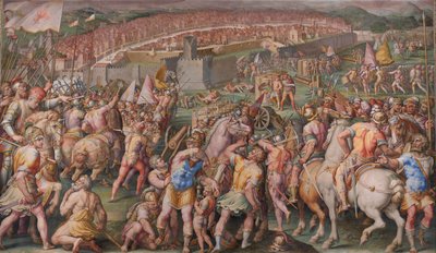 Stampace erőd megrohanása Pisában, 1568-1571 alkotó: Giorgio Vasari