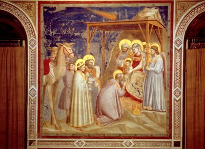 Mágusok imádása, Scrovegni kápolna, Padova, 1305 körül (freskó) alkotó: Giotto (c.1266 1337)