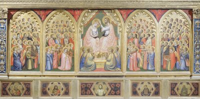 Olaszország, Firenze, Szent Kereszt bazilika, Bandini Baroncelli kápolna, Szűz Koronázása alkotó: Giotto (c.1266 1337)