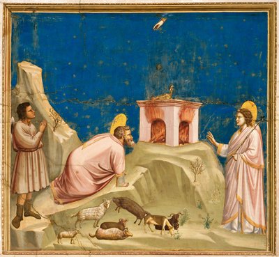 Olaszország, Padova, Angel Bejelenti Joachimnak, hogy apa lesz alkotó: Giotto (c.1266 1337)