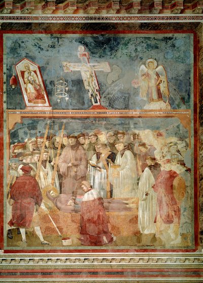 Assisi Szent Ferenc élete: A stigmák ellenőrzése (Szent Jeromos a stigmákat vizsgálja – Freskó alkotó: Giotto (c.1266 1337)