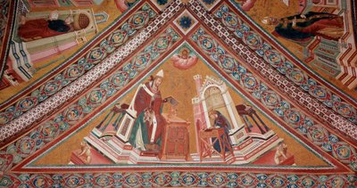 Az egyház doktorai: I. Nagy Gergely pápa (freskó alkotó: Giotto (c.1266 1337)
