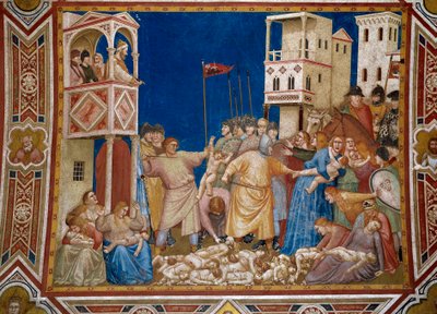 Az ártatlanok lemészárlása, Giotto di Bondone (1267-1337) freskója alkotó: Giotto (c.1266 1337)