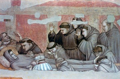 Szent Ferenc halála és a Stigmata ellenőrzése, 1320 alkotó: Giotto di Bondone