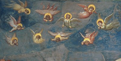 Putti részlete a Krisztus siralmából, 1305 körül alkotó: Giotto di Bondone