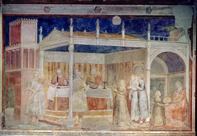 Heródes lakomája, a Peruzzi kápolnából alkotó: Giotto di Bondone