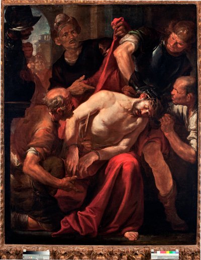 Krisztus kigúnyolása (Jézust gúnyolják a katonák) Gioacchino Assereto (1600-1649) festménye 17. századi Genes, Musei di Strada Nuova alkotó: Giovacchino Assereto