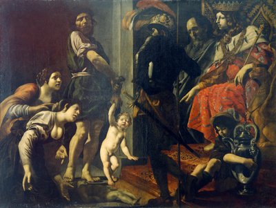 Salamon ítélete, Giovanni Battista Caracciolo (1578-1635), olaj, vászon alkotó: Giovanni-Battista Caracciolo