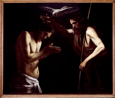 Jézus megkeresztelkedése (Festmény alkotó: Giovanni-Battista Caracciolo