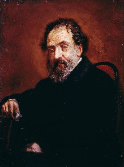 Enrico Carlo Augusto Scuri festő portréja (Bergamo alkotó: Giovanni Carnovali