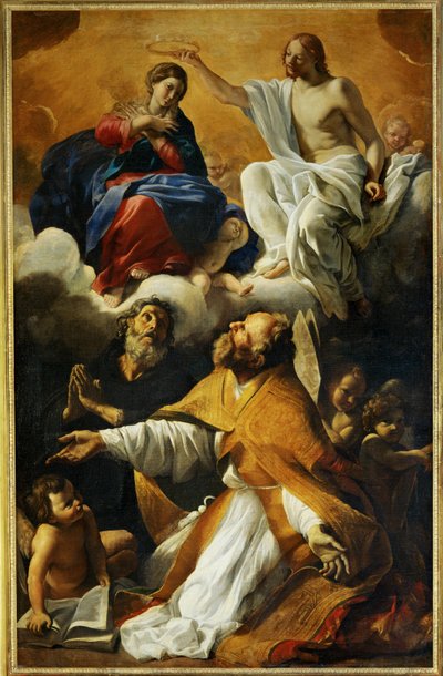 Szűz Mária megkoronázása Szent Ágoston és Aquitániai Szent Guillaume d