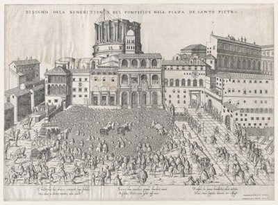 A római nagyság tükre: pápai áldás, 16. század vége, 16. század vége. alkotó: Giovanni Ambrogio Brambilla