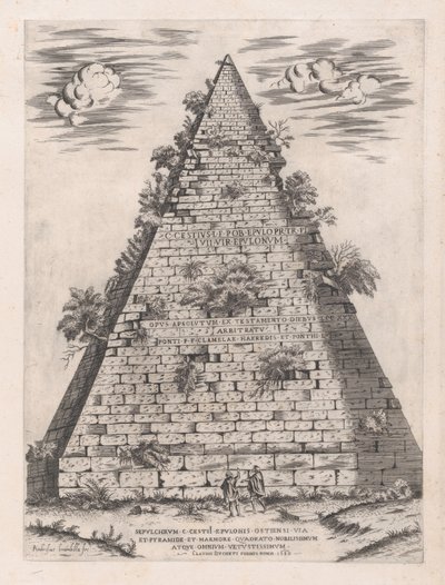 A római pompás tükre: Caius Cestius piramisa, 1582., 1582 alkotó: Giovanni Ambrogio Brambilla