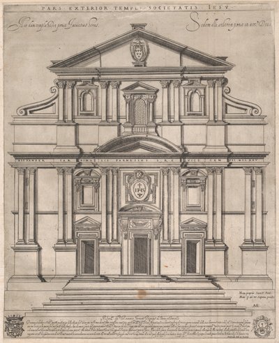 A Gesù, Róma, a „Speculum Romanae Magnificentiae:”, 1589., 1589. alkotó: Giovanni Ambrogio Brambilla