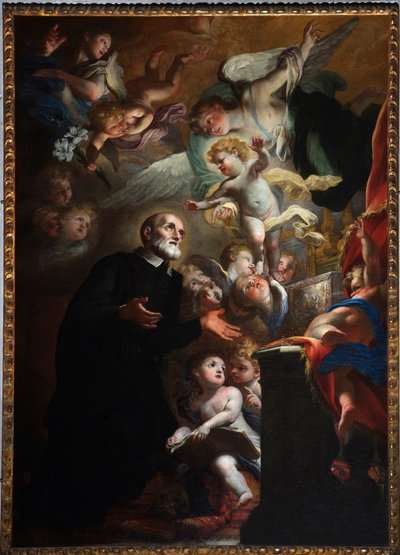 A gyermek megjelenése San Filippo Nerinek. 1687 (olaj, vászon) alkotó: Giovanni Andrea Carlone
