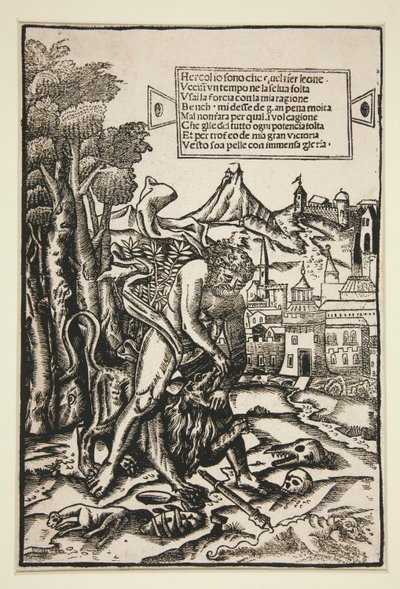 Herkules és a Nemeai Oroszlán alkotó: Giovanni Andrea Vavassore