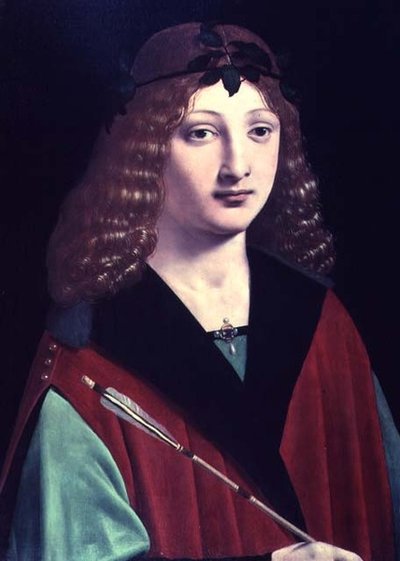 Fiú portréja nyíllal (panel) alkotó: Giovanni Antonio Boltraffio