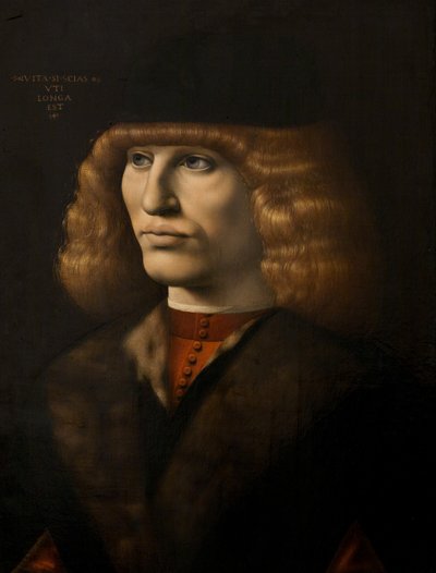 Fiatal férfi portréja, 1500 körül (olaj, tábla) alkotó: Giovanni Antonio Boltraffio