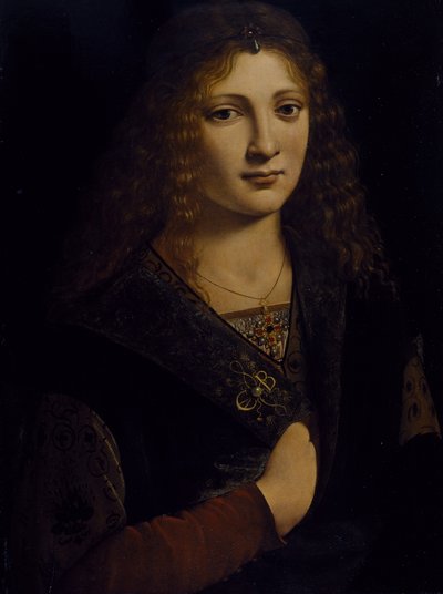 Egy fiatal férfi portréja, valószínűleg Girolamo Casio, 1500 körül (olaj, fatábla) alkotó: Giovanni Antonio Boltraffio