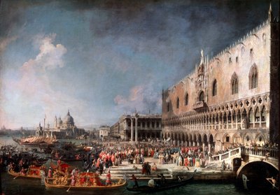 A francia nagykövet érkezése Velencébe, 1725-1726. alkotó: Giovanni Antonio Canal