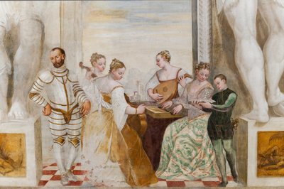 A koncert, nagyterem, 1570 körül (freskó) alkotó: Giovanni Antonio Fasolo