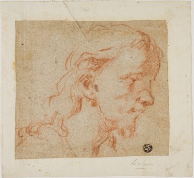 Krisztus feje, háromnegyedes profilban, jobbra alkotó: Giovanni Antonio Guardi