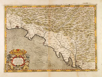 Kelet-Liguria régió, Giovanni Antonio Magini Olaszország atlaszából, Rézmetszet alkotó: Giovanni Antonio Magini