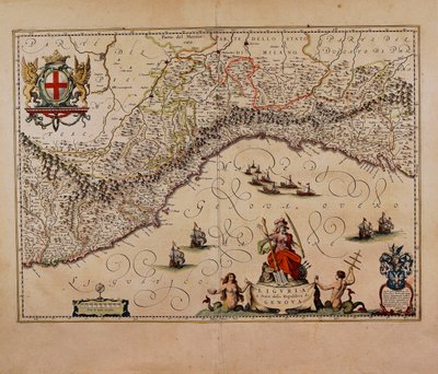 Liguria régió térképe, Giovanni Antonio Magini alkotó: Giovanni Antonio Magini