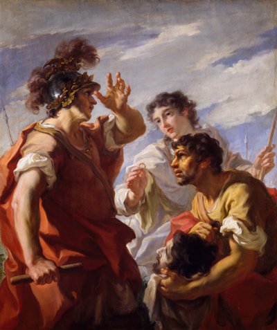 Caesar Alexandria előtt, 1724-25. alkotó: Giovanni Antonio Pellegrini