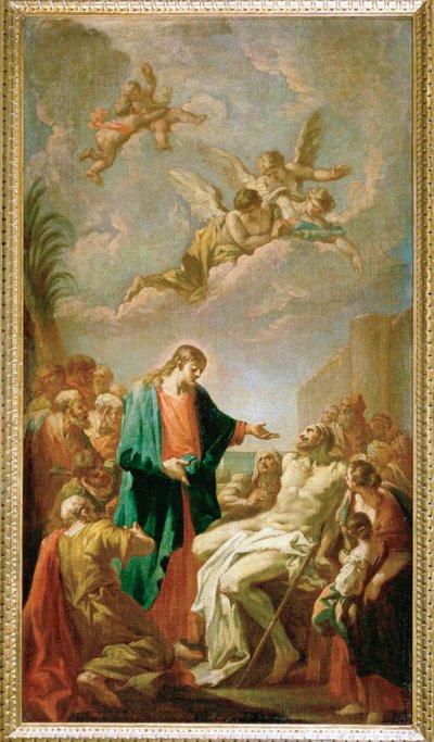Krisztus meggyógyítja a bénát alkotó: Giovanni Antonio Pellegrini