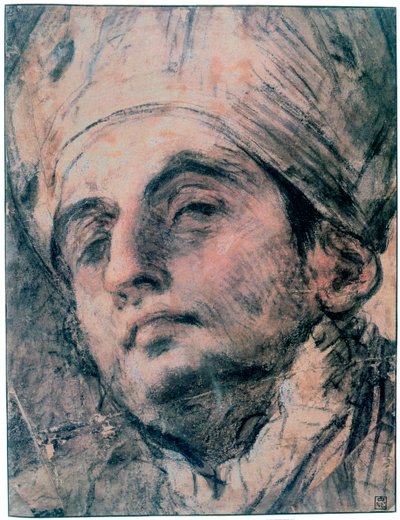Portrétanulmány, c1676-1727 alkotó: Giovanni Antonio Pellegrini