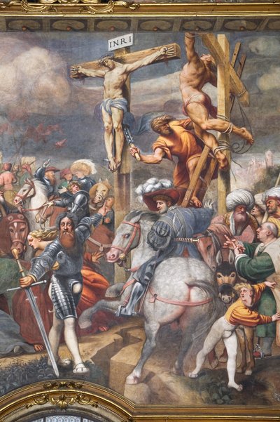Keresztre feszítés, 2562703 és 2562705 részlet alkotó: Giovanni Antonio Pordenone