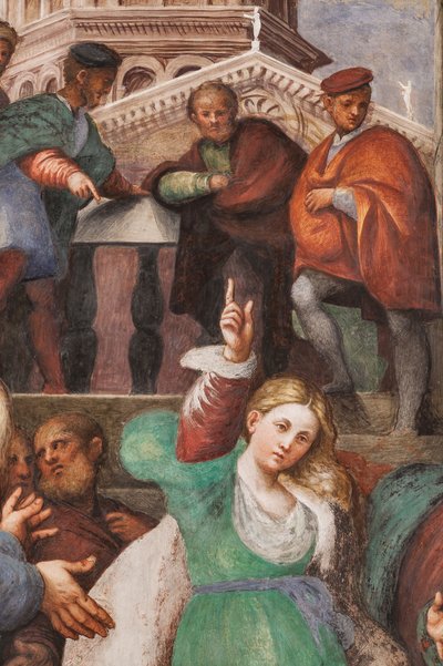 Szent Katalin vitája a filozófusokkal, 1530-32 (freskó) (3601450 részlet) alkotó: Giovanni Antonio Pordenone