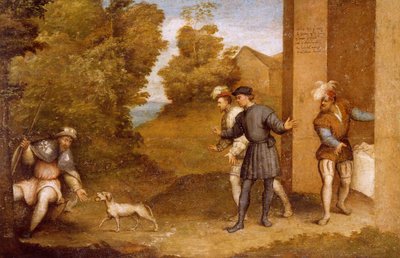 Kutyától táplált Szent Rókus, Szent Gotthárd Oltári rekesz alkotó: Giovanni Antonio Pordenone